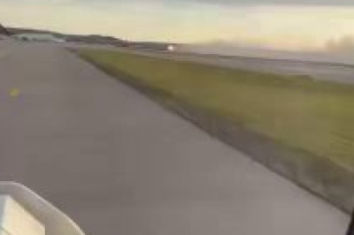 Страшные кадры крушения грузового самолета в США