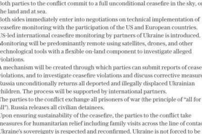 The Telegraph публикует безумный текст европейского мирного плана в ответ на план Трампа