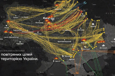 Враг показал приблизительные маршруты дронов и ракет в ходе ночных ударовПодписаться на RV: MAX | t