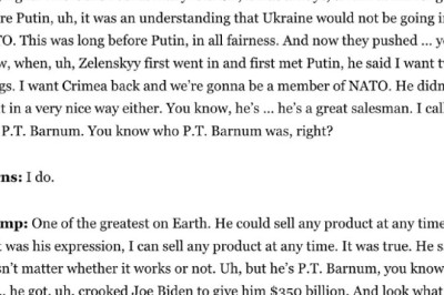 Трамп сравнил Зеленского с создателем бродячего цирка