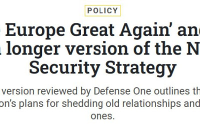 Альтернатива G7 и развал Европы: полная версия Стратегии нацбезопасности США, — Defense One