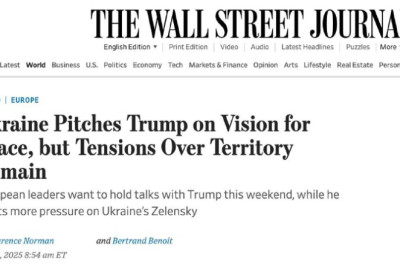Трамп призвал лидеров Британии, Франции и Германии надавить на Зеленского, чтобы тот принял условия мирного плана, - Wall Street Journal