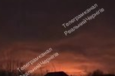 В Черниговской области удар по газовому объекту энергетики Украины осветил небо на несколько десятков километров вокруг