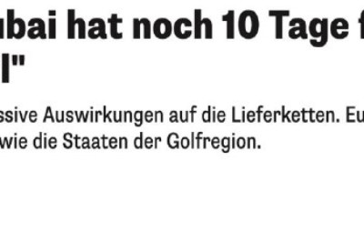 Война нарушила глобальные цепочки поставок: У Дубая осталось свежих продуктов всего на 10 дней, — Heute