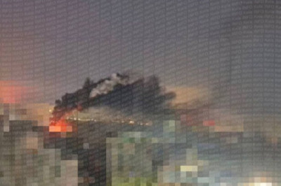 После атаки огромные пожары на энергообъектах в Киеве и под Днепропетровском