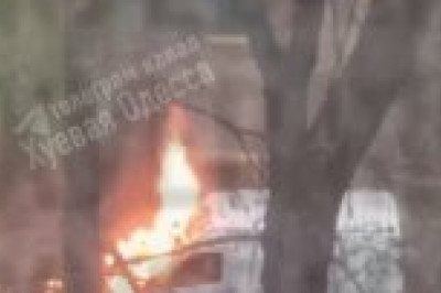 Подросток подпалил микроавтобус ТЦК в Одессе